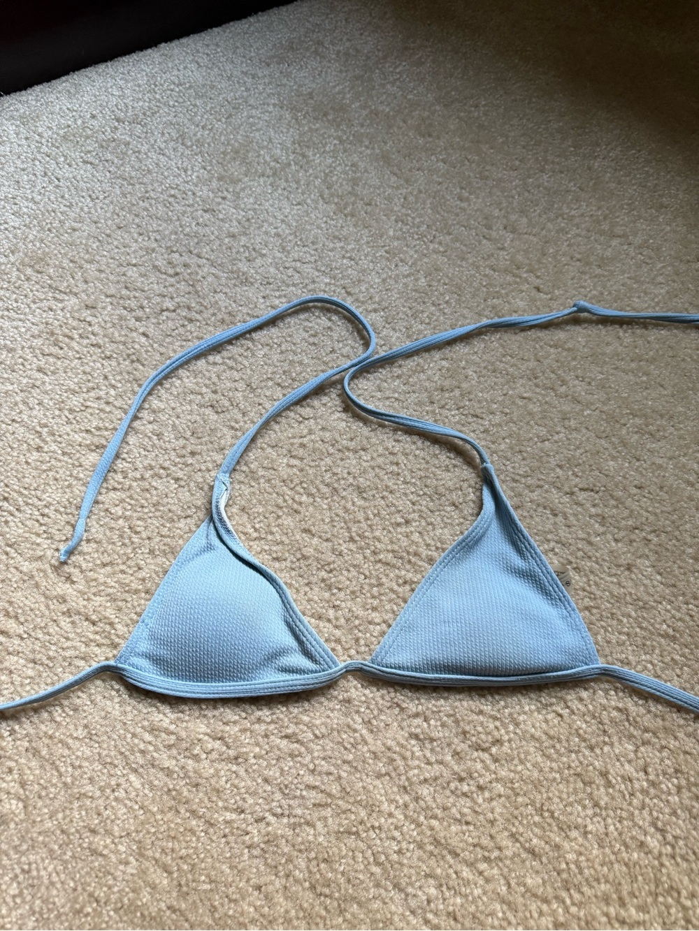 Light Blue Triangle Bikini Top - Women
